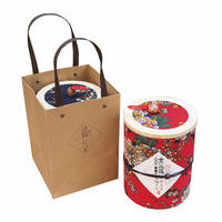 NO.22.4 Couvercle en bois Boîte en papier de couleur noire Emballage de forme ronde Enveloppe d'expédition Boîte en papier rose pliante d'apparence délicate de luxe