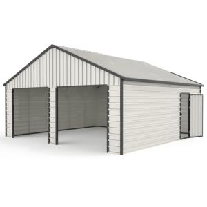 DMS201912 Garage double préfabriqué <span class=keywords><strong>en</strong></span> métal galvanisé robuste, imperméable, facile à assembler, kits d'atelier <span class=keywords><strong>en</strong></span> acier - Product Image 6