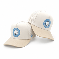 Gorra de Golf de 5 Paneles con Logotipo Bordado, OEM Personalizada, MOQ Bajo, Tejido Premium Resistente, Cierre de Velcro, para Hombre y Mujer