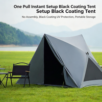 Tente de plage triangulaire portable pour camping en plein air, entièrement automatique, à montage rapide, protection solaire, tente de plage, tente de parc
