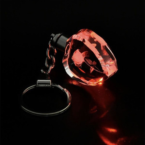 <span class=keywords><strong>Porte</strong></span>-clés <span class=keywords><strong>cristal</strong></span> Laser 3d personnalisé, avec lumière LED, artisanat, nouveau - Product Image 4