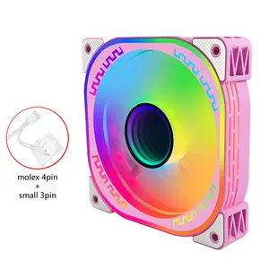 12V 6Pin 15 LED ışık RGB oyun PC bilgisayar Fan LED çok renkler 120mm ARGB aydınlatma fanı 120mm sessiz akıllı kontrol RGB Fan