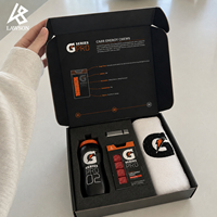 Boîte d'expédition en carton ondulé noir de luxe avec logo personnalisé, emballage avec insert en mousse pour coffret cadeau de sport et de fitness