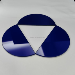 Filtres en verre optique bleu cobalt <span class=keywords><strong>QB29</strong></span> avec transmission de la lumière 50% pour le soudage - Product Image 3