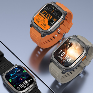 Montre connectée robuste pour l'extérieur QX18, étanche, <span class=keywords><strong>tracker</strong></span> de fitness, bracelet en silicone, sport, grand écran, montre de sport - Product Image 2