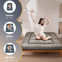 Tatami européen Futon Lit et Matelas Traditionnel Japonais Japon Sol Futon Canapé Matelas Tatami Pliable avec Housse en Polyester