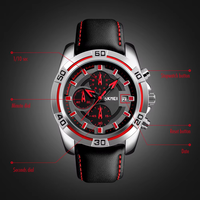 Coffret Cadeau Montre Quartz Homme Portefeuille SEIKO Bracelet Cuir Rond Chronographe Date Etanche Luxe OEM Logo Usine