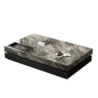 Table basse multifonctionnelle moderne et minimaliste en pierre, style italien, luxe léger, simple, pour petit appartement, haut de gamme, grande taille