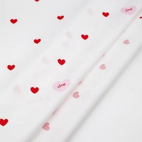 Tissu en coton avec imprimés d'amour, populaire pour la saint-valentin 2022 coton, vente en gros, pour masque de visage, chapeaux, écharpes, tendance 100%