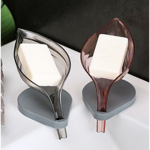 Nouvelle boîte à savon de vidange de feuille créative boîte à savon Non poinçonnage ventouse bassin de toilette porte-savon à linge - Product Image 2