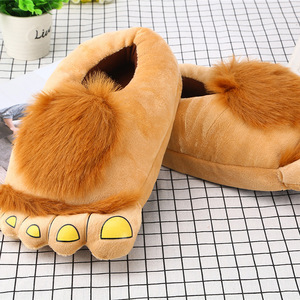 Pantoufles en peluche à la mode, excentriques et rétro pour homme sauvage, pantoufles en coton moelleux chaud d'intérieur de maison de grands pieds de <span class=keywords><strong>Hobbit</strong></span> - Product Image 3