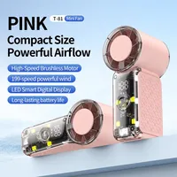 Offre limitée T81 - Ventilateur portable, mini ventilateur à main, ventilateurs personnalisés, ventilateur à main à cinq turbines