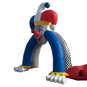 Arc de Joker à quatre pattes avec chapeau de clown, arc gonflable avec éléments de clown, arc de bienvenue pour l'entrée du parc d'attractions et du cirque - Product Image 1