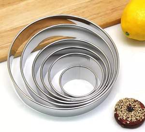 Wholesale Round Different Size Bake <b>Cake</b> Mousse Ring 11 Pcs Stainless Steel Metal 3d Custom Cookie <b>Cutter</b> - Product Image 2