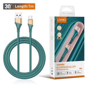 LDNIO LS631 <span class=keywords><strong>USB</strong></span> C타입 고속 충전 케이블 30W PD QC3.0 나일론 1m <span class=keywords><strong>2m</strong></span> - Product Image 1