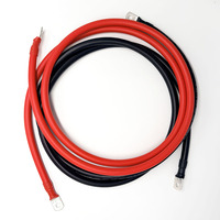 1 paire de câbles d'extension solaires à basse tension 4 mm 12AWG 6kV, noir et rouge, isolation XLPE, cuivre, solaire photovoltaïque