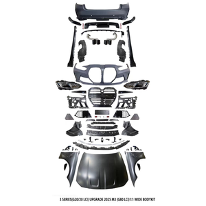 Kit de Carrocería Ancha 2025 M3 G80 LCI para <span class=keywords><strong>BMW</strong></span> <span class=keywords><strong>Serie</strong></span> <span class=keywords><strong>3</strong></span> G20 LCI Facelift, Parachoques, Guardabarros, Capó, Faldones Laterales, Faros, Rejilla, Escape - Product Image 2