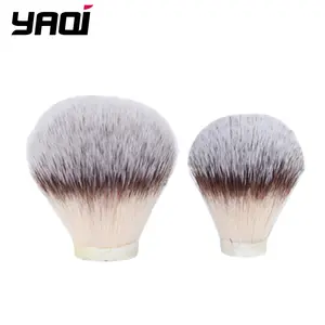 YAQI-brosse de rasage pour hommes, nœuds de cheveux synthétiques, taille personnalisée, vente en gros, humide