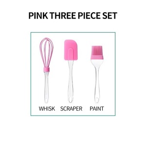 3Pcs Non-Stick <b>Silicone</b> Cream Scraper Bread Cake Butter Spatula Mixer Oil Brush With PP Handle Cake Spatula Kitchen <b>Baking</b> Tool - Product Image 2