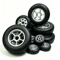 Roues en caoutchouc massif industrielles robustes et durables de 5 à 6 pouces, fabriquées sur mesure en usine