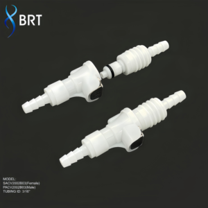 Raccord BRT femelle 1/8 1/4, coudé à cannelures pour tuyau, à déconnexion rapide et à valve, connecteur de tuyau, raccord de tuyauterie - Product Image 3