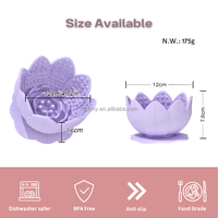 Bol distributeur de nourriture lent en forme de fût pour chat, en silicone, motif fleur, tapis de léchage pour chiot, pour l'enrichissement
