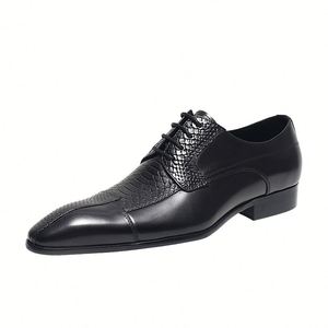 Chaussures en cuir pour hommes, style business décontracté, cuir pleine fleur, lacets, style britannique, fabrication norvégienne, chaussures pour hommes faites à la main - Product Image 6