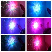 Projecteur Galaxie Rose Néon en Forme de Lune, Lampe de Projection Ciel Étoilé Nébuleuse, Alimenté par Piles pour Décoration de Chambre d'Enfant