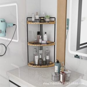 Estante Esquinero de Madera de 3 Niveles, Organizador de Cosméticos para Baño, Estante de Almacenamiento para Especias de Cocina - Product Image 2