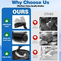 Brosse de nettoyage électrique rechargeable sans fil pour barbecue, de qualité alimentaire, puissante et rotative