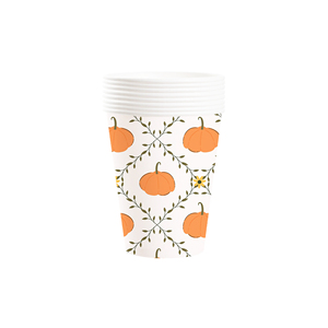 DAMAI Halloween Pumpkin Theme Paper Plates Set Halloween Theme Party Decorations Wave Lace Paper Plate for - Product Image 2