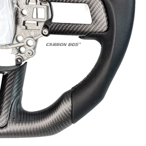 Volant en fibre de carbone noir mat de qualité supérieure, nouvelle collection, vente chaude usine, pièce de mise à niveau personnalisée pour Ford Mustang 2015-2023 - Product Image 3