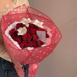 Papier pour <span class=keywords><strong>fleuriste</strong></span> SINOWRAP, papier pour fleurs imperméable, couleur classique, <span class=keywords><strong>perle</strong></span> et ligne de cadre, fournisseur de fleurs - Product Image 2