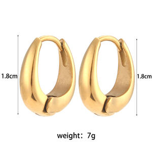 Boucles <span class=keywords><strong>d</strong></span>'oreilles en forme de poire pour femme hypoallergénique Boucles <span class=keywords><strong>d</strong></span>'oreilles en acier inoxydable créole titane pour dames - Product Image 6
