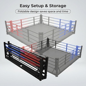 Ring <span class=keywords><strong>de</strong></span> Boxeo Plegable <span class=keywords><strong>de</strong></span> 4x4m con Logotipo Personalizado, <span class=keywords><strong>de</strong></span> Alta Calidad, Acero Resistente, Cuero PVC, Profesional para Boxeo, MMA, <span class=keywords><strong>Muay</strong></span> <span class=keywords><strong>Thai</strong></span>, UFC - Product Image 2