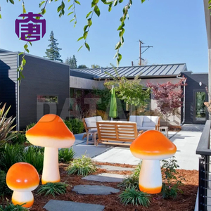 Lampes LED en forme de champignon 3D personnalisées IP65, en résine transparente et fibre de verre, pour extérieur, paysage, Halloween, festival - Product Image 6