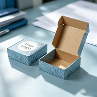 Venta Directa de Fábrica, Cajas de Envío Corrugadas Azules, Caja de Correo con Logotipo Personalizado, Caja de Cartón Pequeña para Productos del Hogar