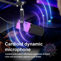 ZX777 Microphone dynamique Long trépied enregistrement Podcasting Vocal surveillance dynamique Microphone RVB