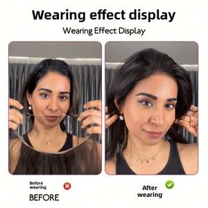 Topper de Cabello Humano con Encaje Frontal HD para Mujer, Línea de Cabello Invisible, Tejido a Mano, Flequillo Ligero, Puede Permanecer y Teñirse - Product Image 6