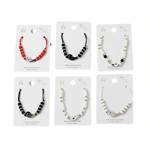 Bracciale con perline Tai Chi Moon in acciaio inossidabile, fatto a mano, unisex, casual, sportivo, regalo, 2 per colore, Ref45354 - Product Image 3