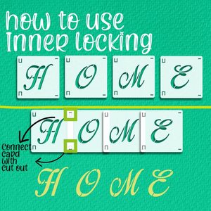 Chữ stencils số stencils 3inch liên khóa bảng chữ cái stencils phong cách phông chữ - Product Image 5