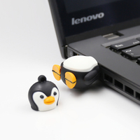 GJUS23-disco en U con dibujos de animales, memoria Flash de pingüino, 128gb, 64gb, 32gb, 16gb