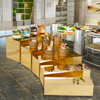 Gaojian Rectangulaire Or Acrylique Présentoir Buffet Rehausseurs Tables de Dessert pour Traiteur Fêtes Mariages Hôtels et Restaurants