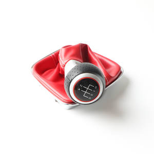 Pomo de Palanca de Cambios de Cuero Rojo para Volkswagen Polo, Ergonómico - Product Image 5
