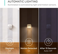 Lampe murale LED moderne à détecteur de mouvement PIR en ABS, sans fil, alimentée par batterie, pour chambre, salle de bain, armoire, placard, veilleuses