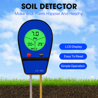 Digitale 3 In 1 Bodemtemperatuur Zonlicht Analysator Bodem Ph Zuurgraad Detector Voor Tuinbouw Fruit En Groente