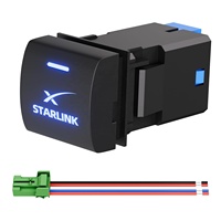 Interrupteur à bouton-poussoir étanche 12V marche/arrêt avec LED et faisceau de câblage pour Toyota, compatible Starlink Mini Gen3