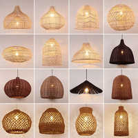 Lustre en rotin artistique, luminaire suspendu LED en bambou pour chambre à coucher, luminaire suspendu LED moderne pour intérieur, lustres de luxe, luminaire suspendu pour plafond