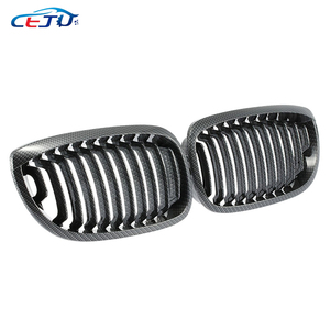 Rejilla delantera de riñón doble para BMW, parrilla de carreras con apariencia de fibra de carbono, para modelos <span class=keywords><strong>E46</strong></span> Coupe <span class=keywords><strong>325Ci</strong></span>, 330Ci, LCI, 2DR, años 2003 a 2006 - Product Image 2