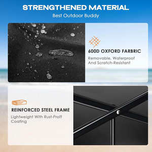 Carrello Pieghevole Multiuso per Spiaggia, <span class=keywords><strong>Campeggio</strong></span> e Giardino, Passeggino per Bambini con Freno - Product Image 4